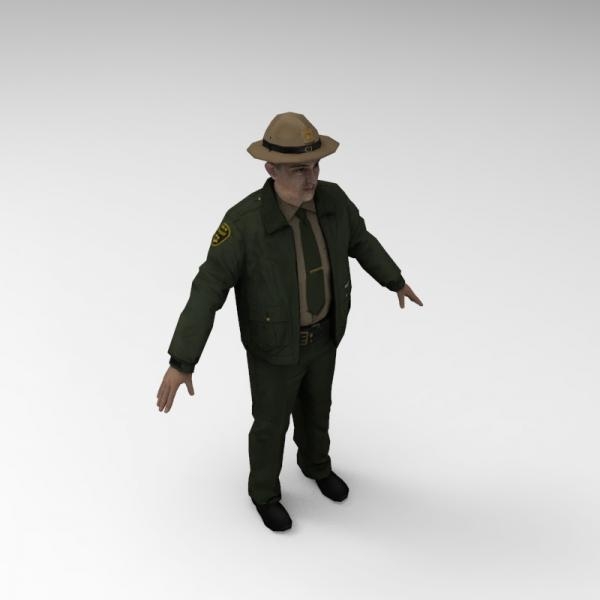 警察-角色人体-VR/AR模型-3D城