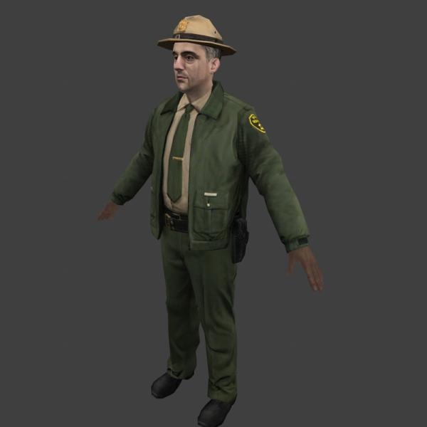 警察-角色人体-VR/AR模型-3D城