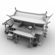 古代游戏建筑-室外建筑-古建筑-cg模型-3d城