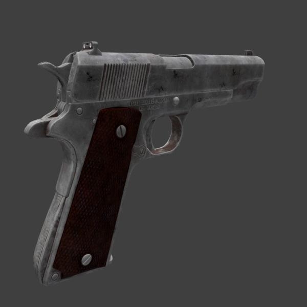 M1911-军事-VR/AR模型-3D城