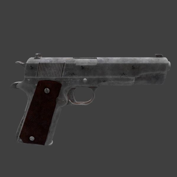 M1911-军事-VR/AR模型-3D城