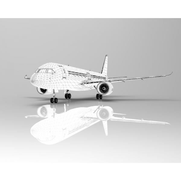 C919-飞机-客机-VR/AR模型-3D城